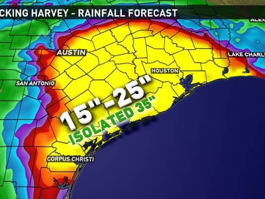 Hurricane Harvey map