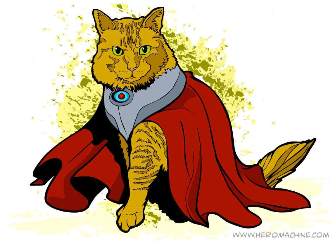 Gift Guide: Super Hero Cat Portraits-CatTipper