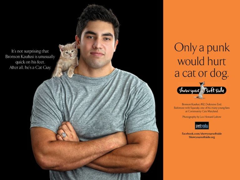 Baltimore Ravens’ Bronson Kaufusi Joins Show Your Soft Side Campaign