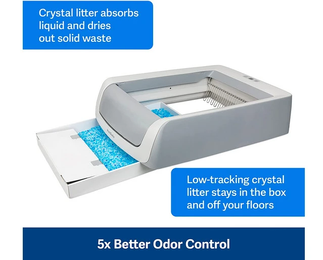 crystal litter in petsafe scoopfree litter box