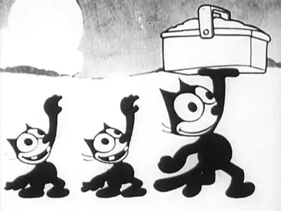 Felix the Cat; https://commons.wikimedia.org/wiki/File:April-maze-copley.jpg