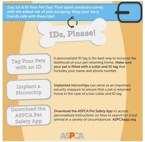 ASPCA infographic on ID Your Pet Day