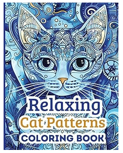 Relaxing Cat Patterns Coloring Book